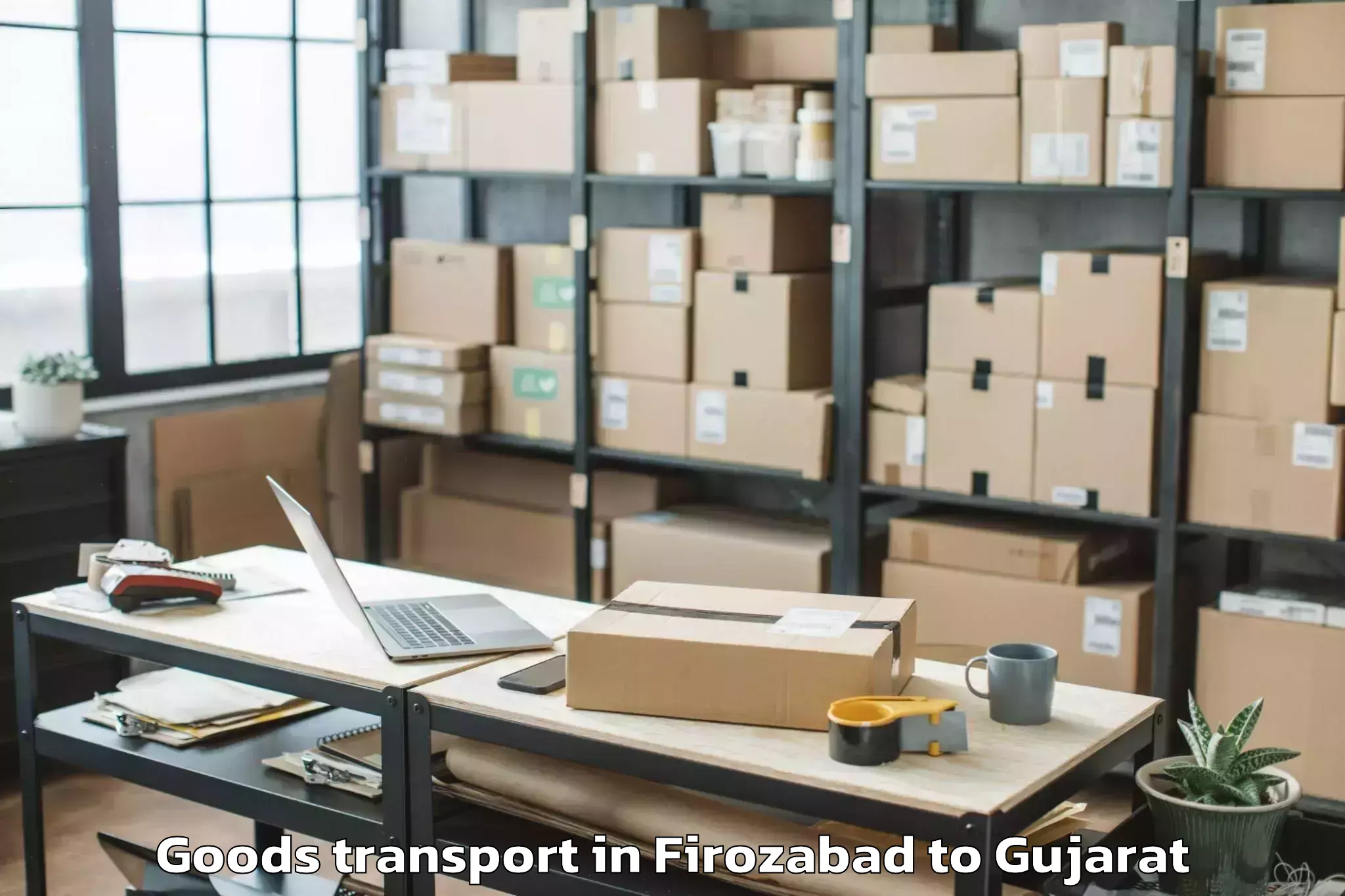 Comprehensive Firozabad to Hazira Port Goods Transport